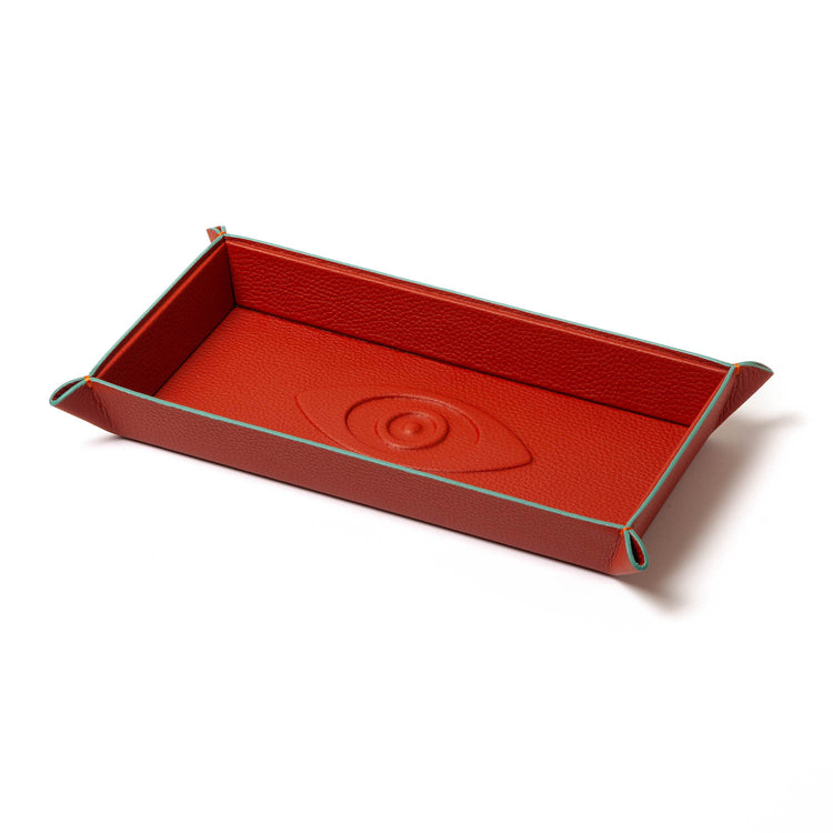 Talisman Embossed Leather Catchall Tray - Riviera Edition