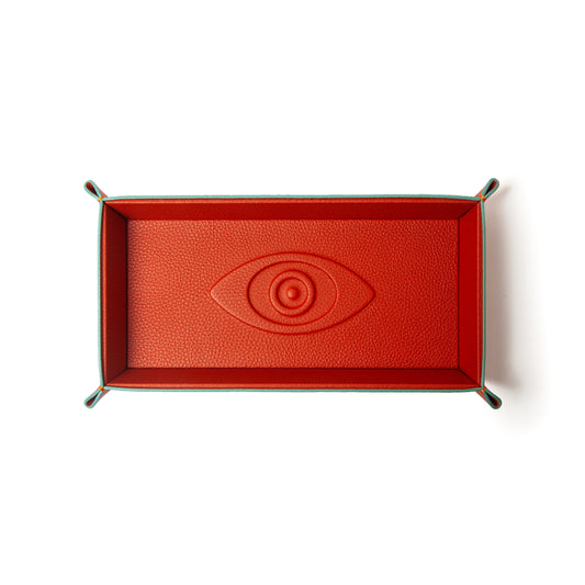 Talisman Embossed Leather Catchall Tray - Riviera Edition