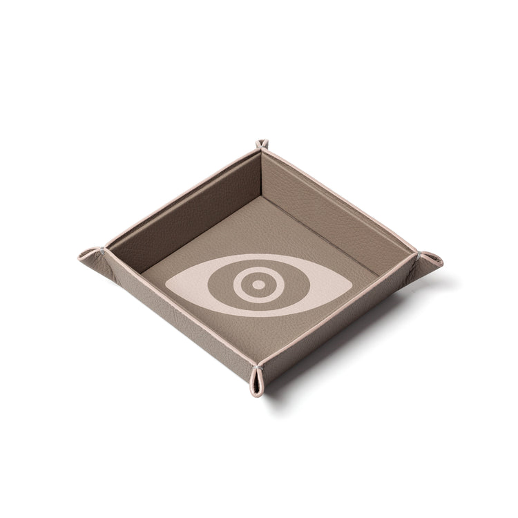 Talisman Marquetry Leather Catchall Tray