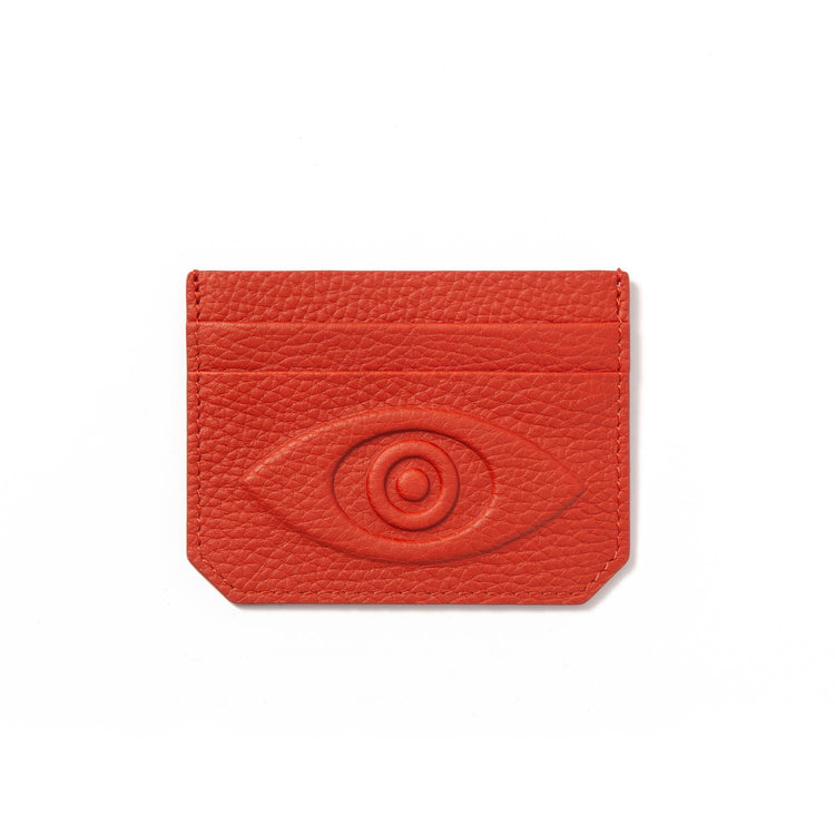 Talisman Credit Card Holder – Embossed Leather Evil Eye