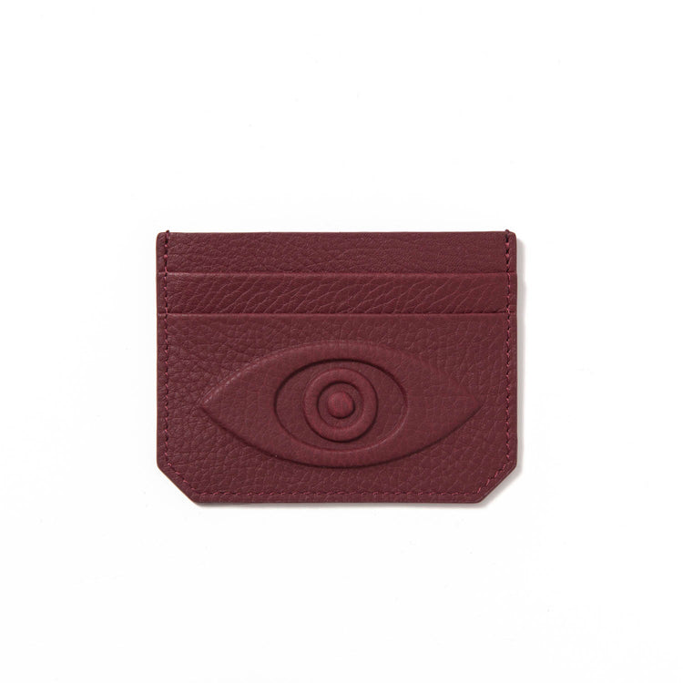 Talisman Credit Card Holder – Embossed Leather Evil Eye