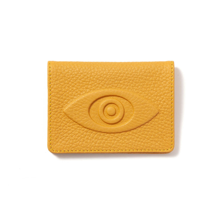 Talisman Mini Wallet – Embossed Leather Evil Eye