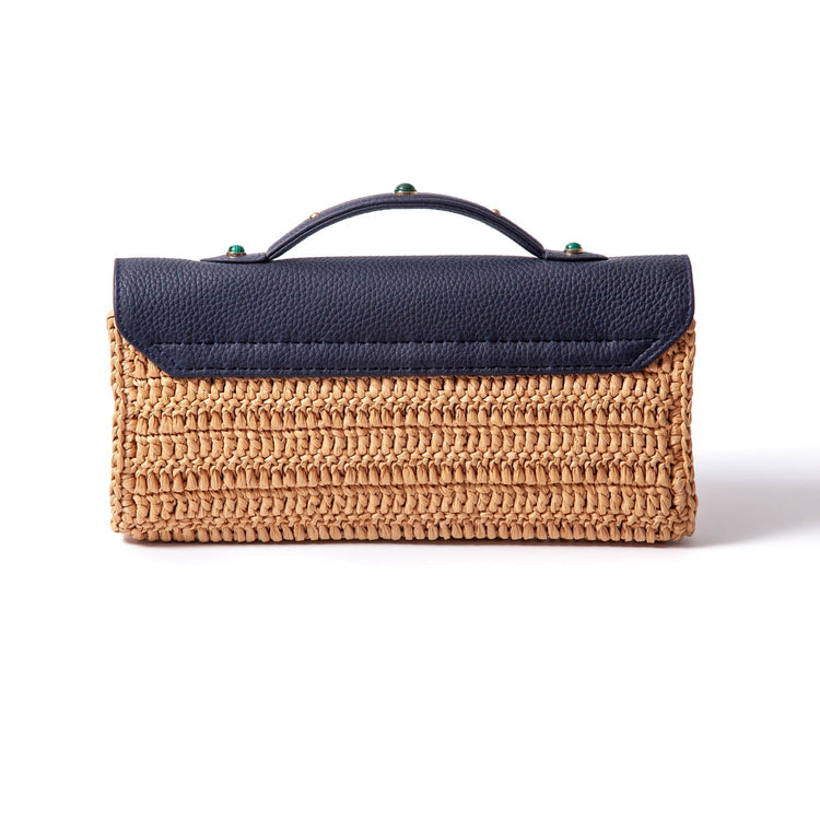 Gem-Set Raffia Envelope