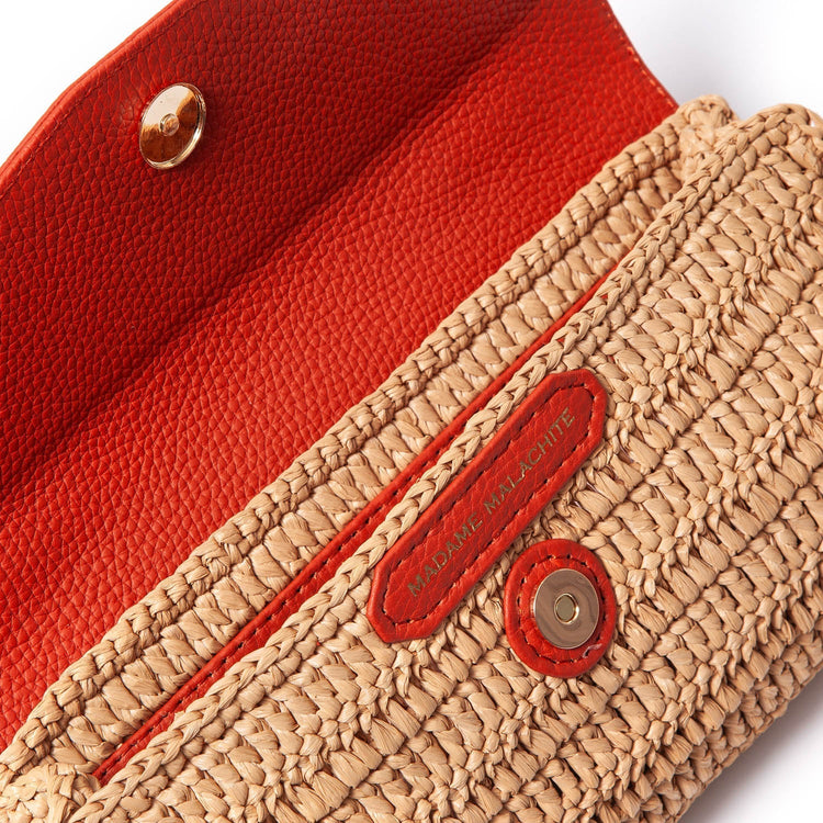 Gem-Set Raffia Envelope