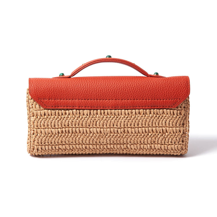 Gem-Set Raffia Envelope