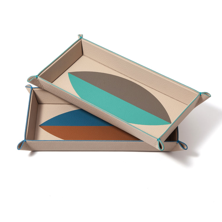 "Bouclier" Marquetry Catchall Tray - Riviera Edition