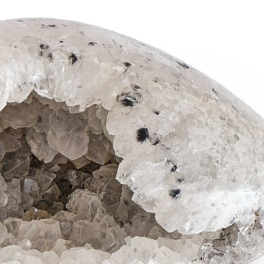 Natural Smoky White Crystal Egg