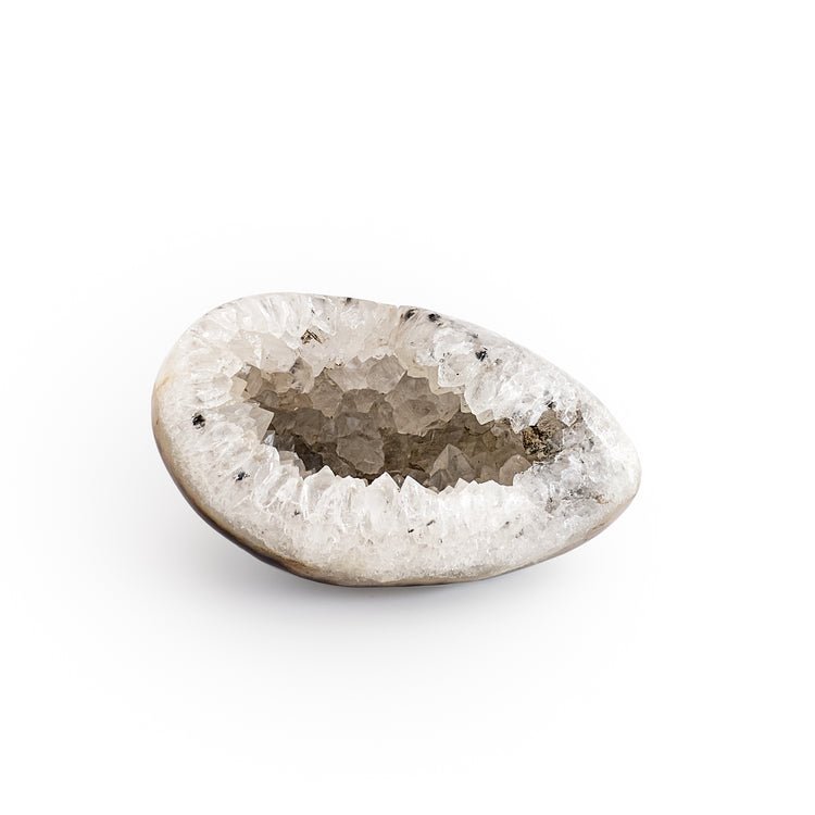 Natural Smoky White Crystal Egg