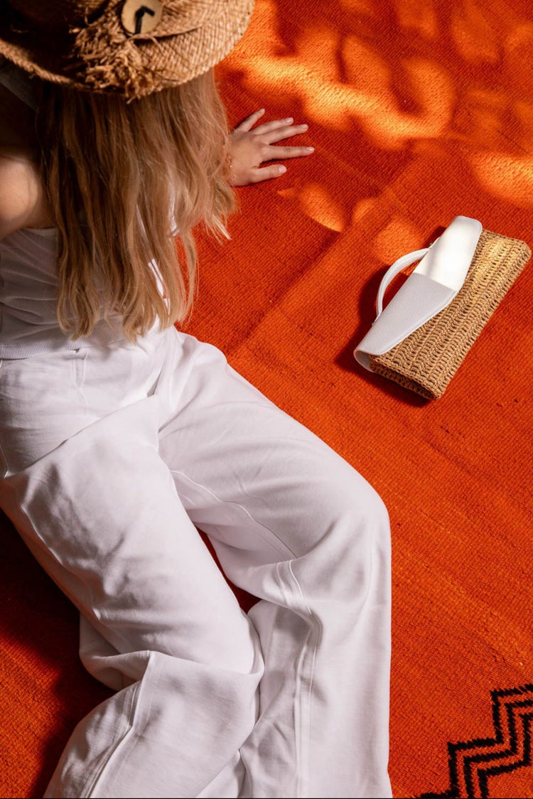 Gem-Set Raffia Envelope