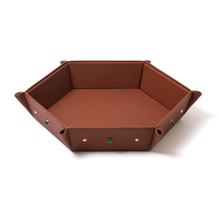 Handcrafted Honeycomb Jeweled Tray