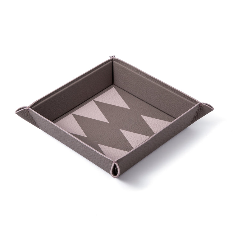 Backgammon Catchall Tray – Leather Marquetry