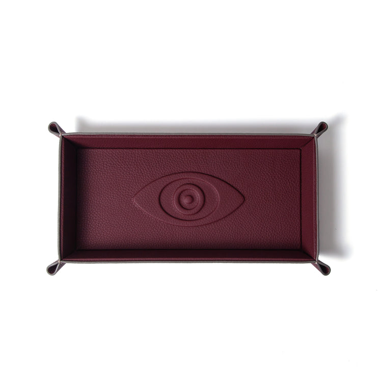 Talisman Embossed Leather Catchall Tray - Riviera Edition