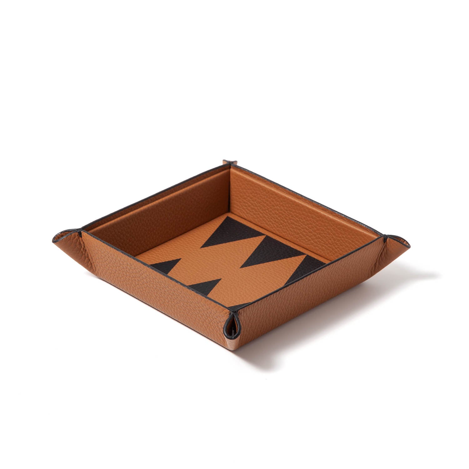 Backgammon Catchall Tray – Leather Marquetry