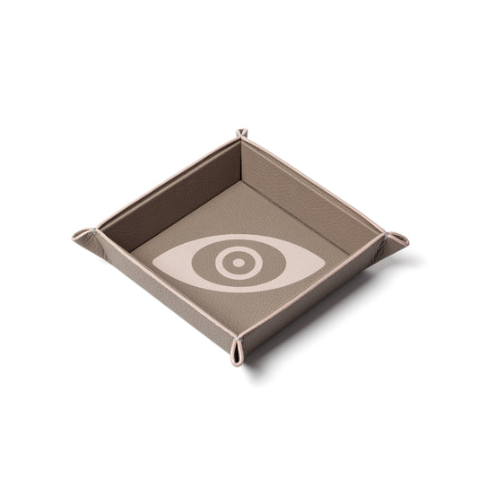 Talisman Marquetry Leather Catchall Tray