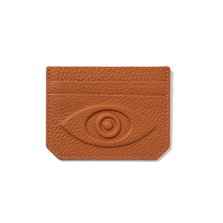 Talisman Credit Card Holder – Embossed Leather Evil Eye