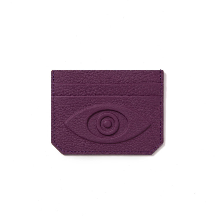 Talisman Credit Card Holder – Embossed Leather Evil Eye