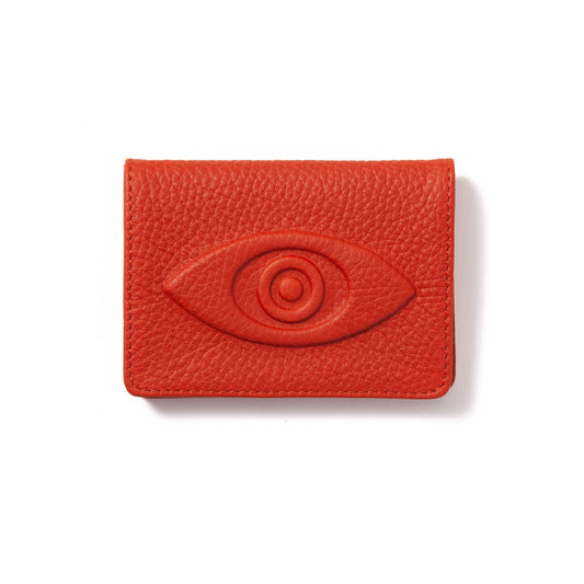 Talisman Mini Wallet – Embossed Leather Evil Eye