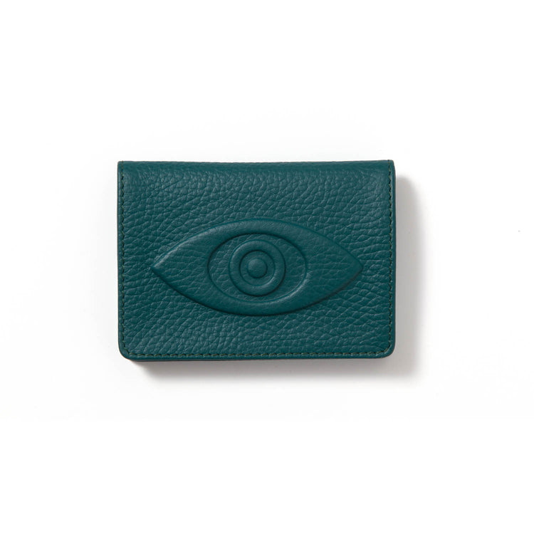 Talisman Mini Wallet – Embossed Leather Evil Eye