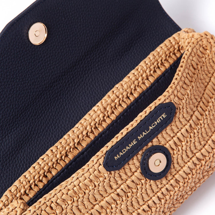 Gem-Set Raffia Envelope