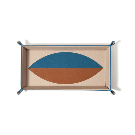 "Bouclier" Marquetry Catchall Tray - Riviera Edition