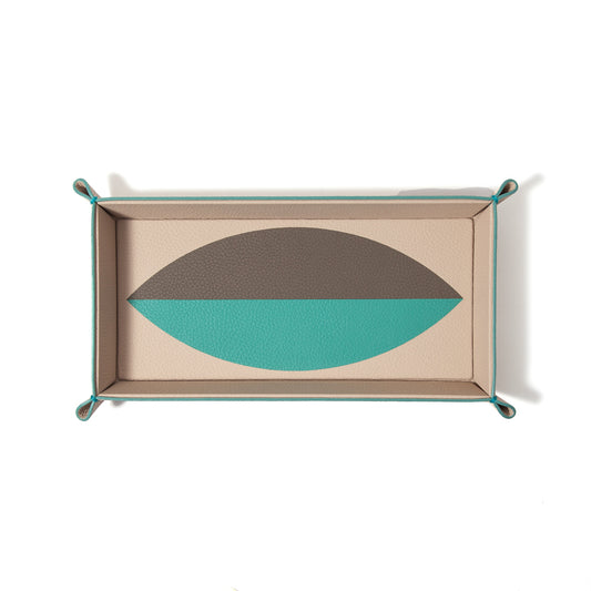 "Bouclier" Marquetry Catchall Tray - Riviera Edition