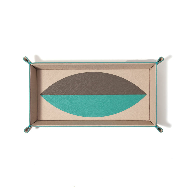 "Bouclier" Marquetry Catchall Tray - Riviera Edition