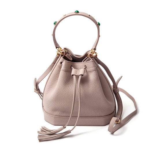 Gem-Set Bucket Bag Sand