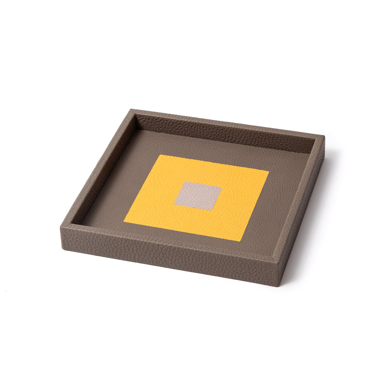 Marquetry Square Tray - Taupe / Riviera Edition