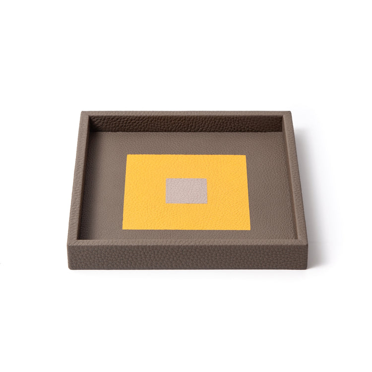 Marquetry Square Tray - Taupe / Riviera Edition