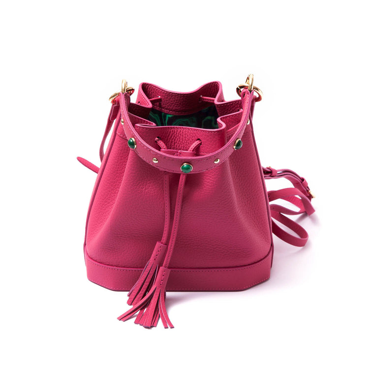Gem-Set Bucket Bag Pink