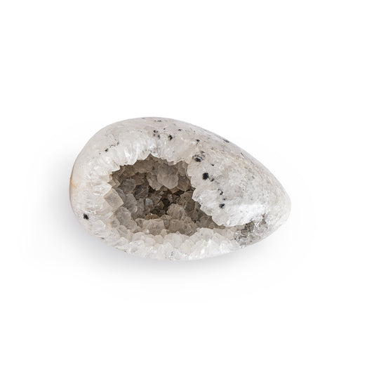 Natural Smoky White Crystal Egg