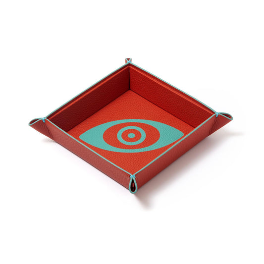 Talisman Marquetry Leather Catchall Tray – Riviera Edition