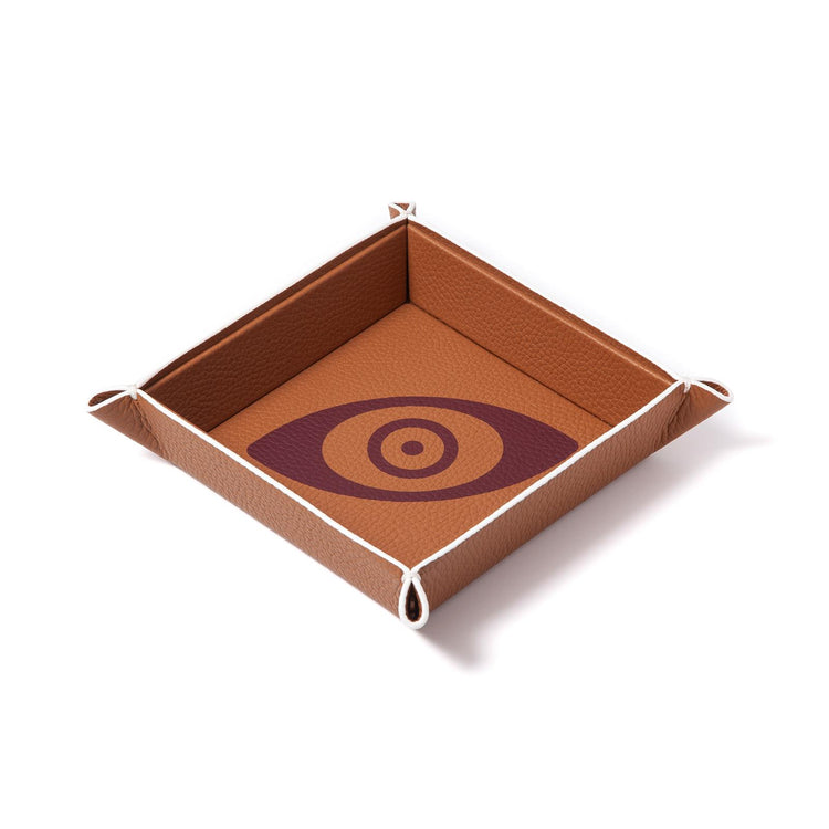 Talisman Marquetry Leather Catchall Tray – Riviera Edition