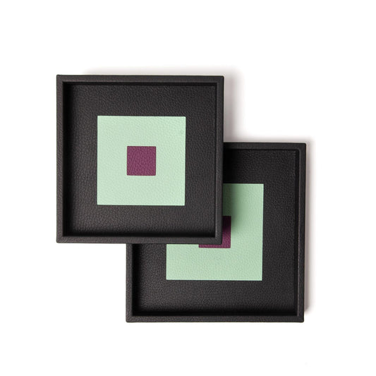 Twinflame Square Marquetry Trays