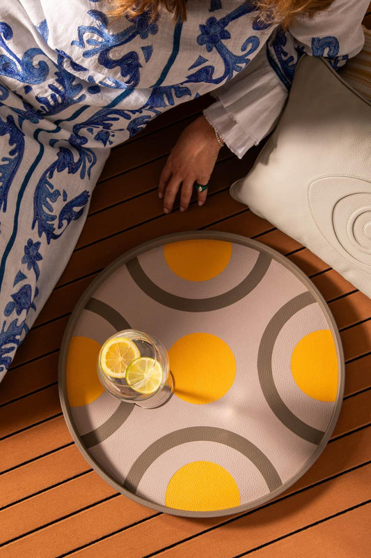 Biarritz Tray - Taupe / Riviera Edition